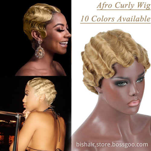 High Quality Wholesale Women'S Full Machine Made Wigs 100% Body Wave Human Hair Wigs Black Color